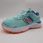New Balance 680v6 Kids Shoes Size 11 Blue Orange Mesh Running Sneaker YP680LL6 - take2supply