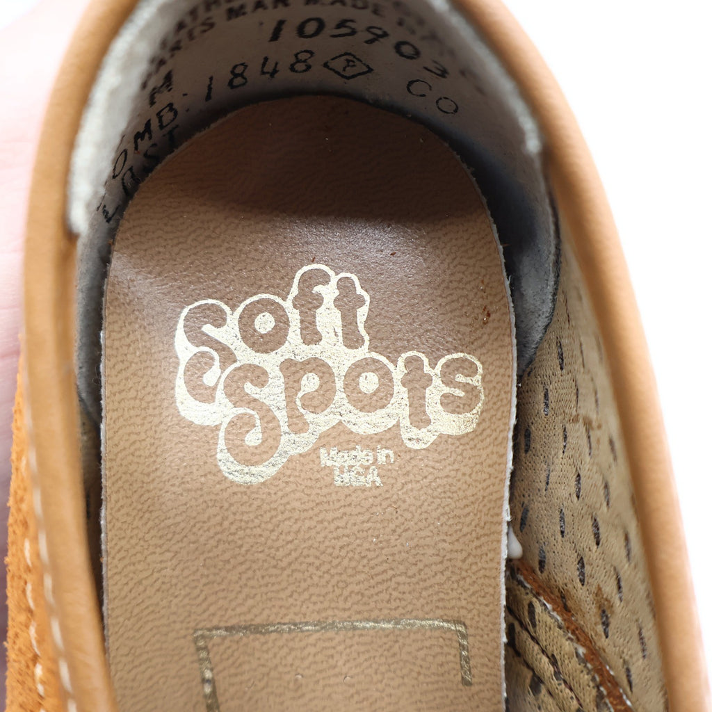 Soft Spots Oxford Shoes Womens 6 M Vintage Brown Suede Crepe Sole USA 1848 - take2supply