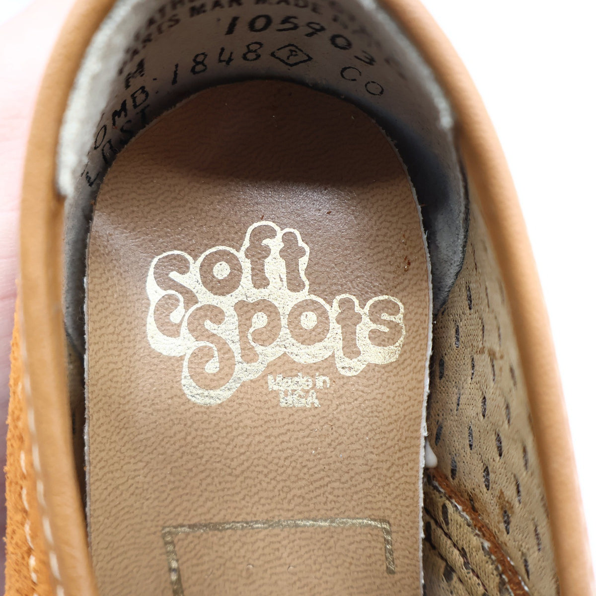 Soft Spots Oxford Shoes Womens 6 M Vintage Brown Suede Crepe Sole USA 1848 - take2supply