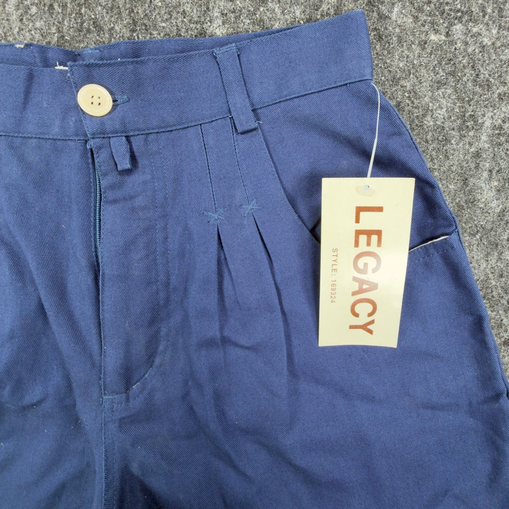 Legacy Vintage 90s Pleated Shorts Womens 11 Blue Cotton NWT - take2supply