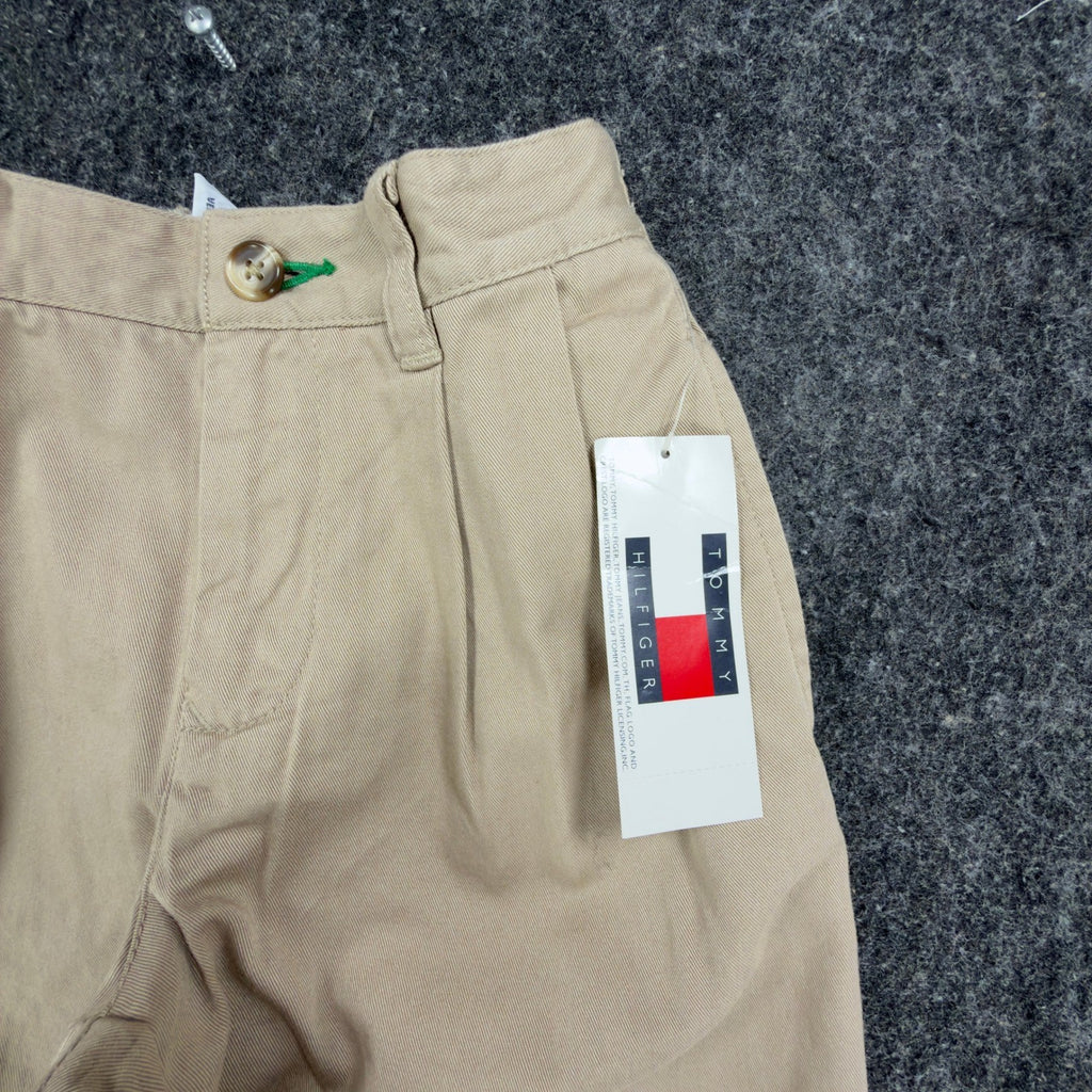 Tommy Hilfiger Pants Boys 6 Khaki Chino Pleated Elastic Waist NWT - take2supply