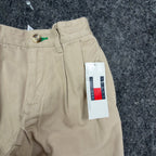 Tommy Hilfiger Pants Boys 6 Khaki Chino Pleated Elastic Waist NWT - take2supply