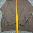 F/X Fusion V-Neck Sweater Mens M Brown Heather Cotton Blend NWT - take2supply