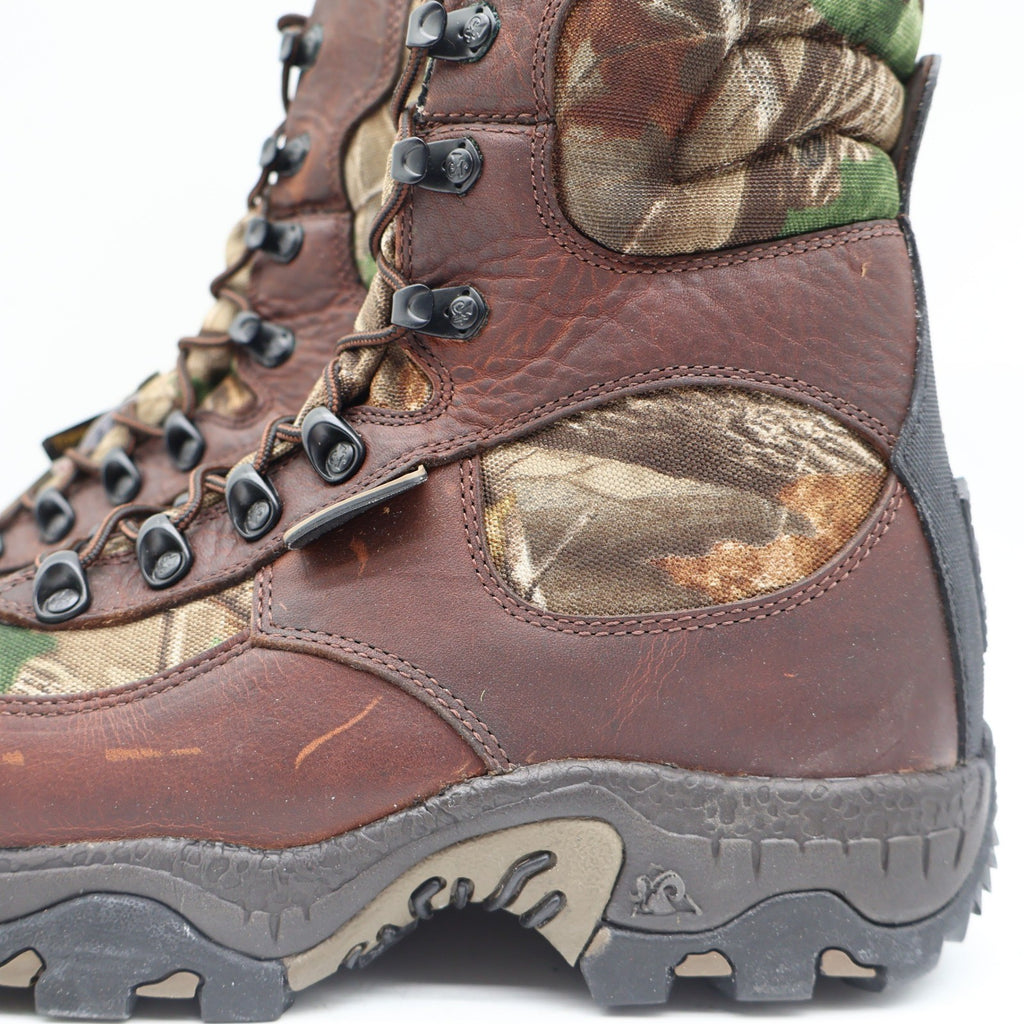 Rocky Lynx 400 SIQ Hunting Boots Mens 8.5 M Brown Leather Camo Thinsulate 7395 - take2supply