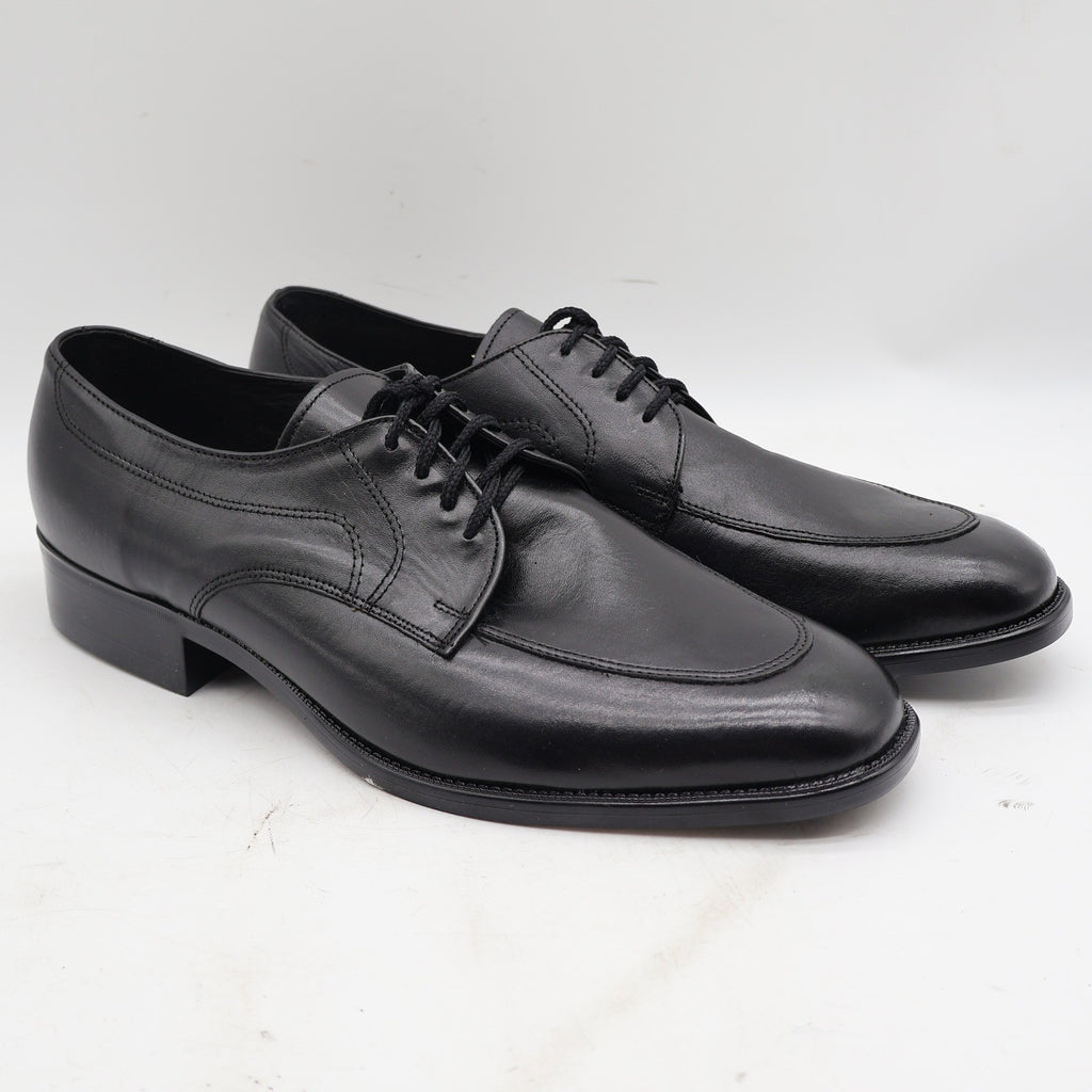 Barclay Oxford Dress Shoes Mens 12 D Vintage Black Leather U-Toe Deadstock 48011 - take2supply
