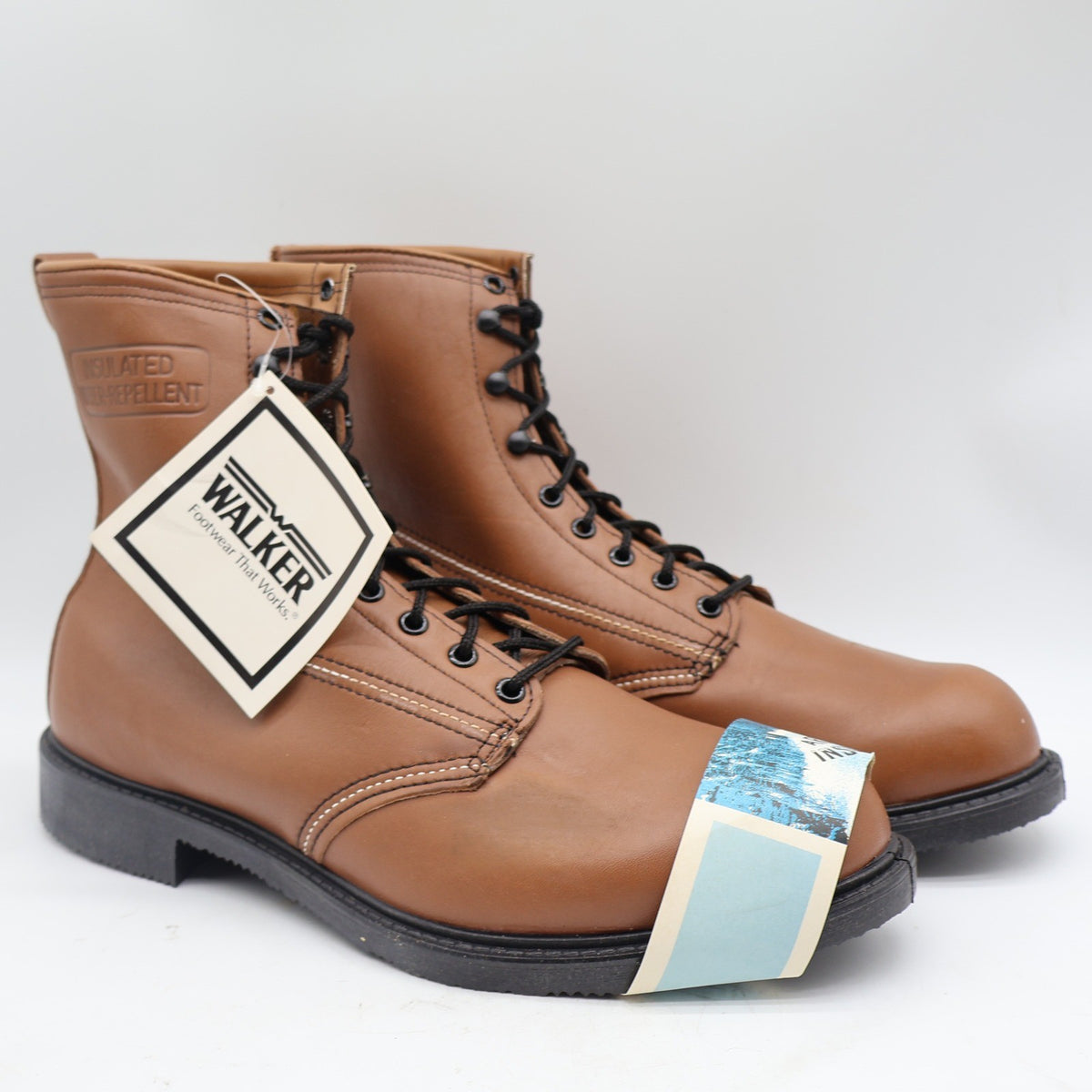 Walker Work Boots Mens 12 D Vintage Brown Leather Arctic Insulated USA Made 711 - take2supply