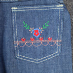 Young Maverick Vintage Girls 8 Slim Floral Embroidered Jeans NWT - take2supply