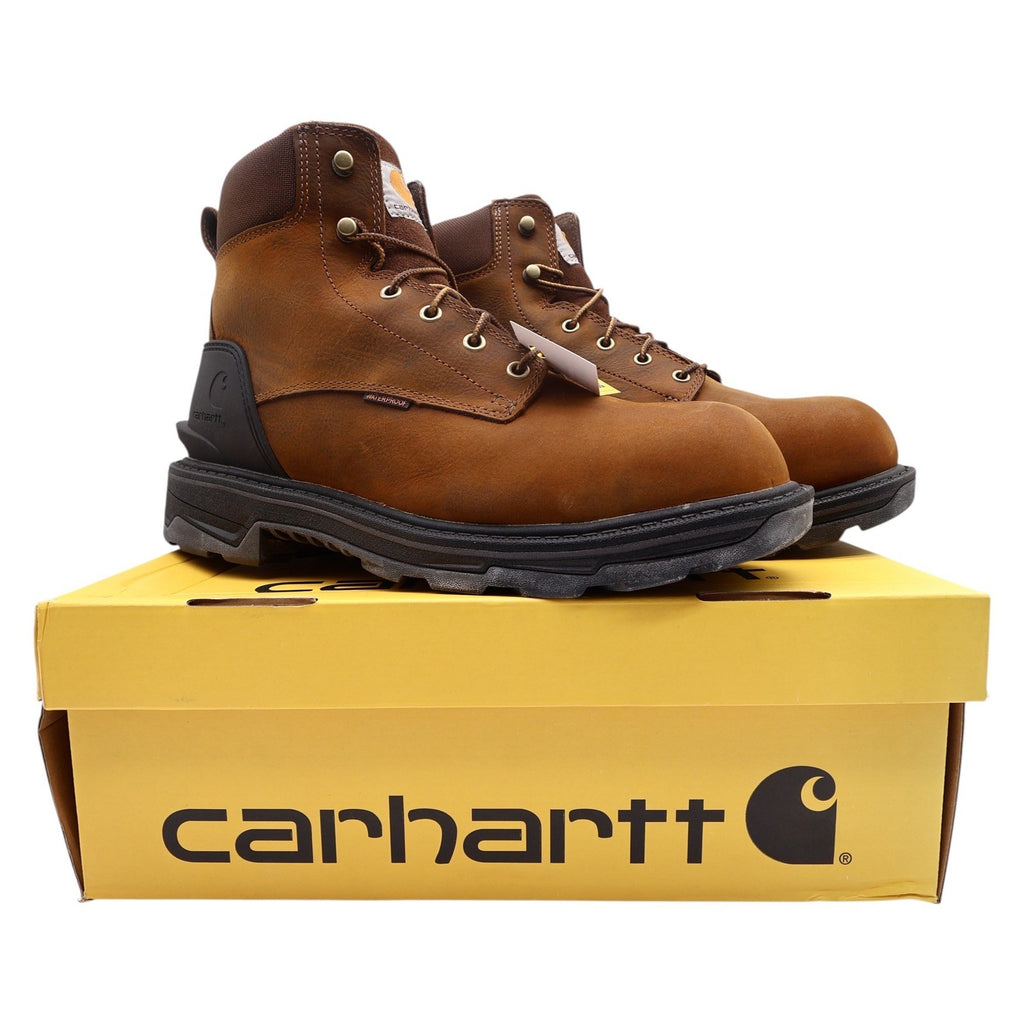 Carhartt Ironwood Work Boot Mens 10W Brown Alloy Toe Waterproof Leather NEW - take2supply