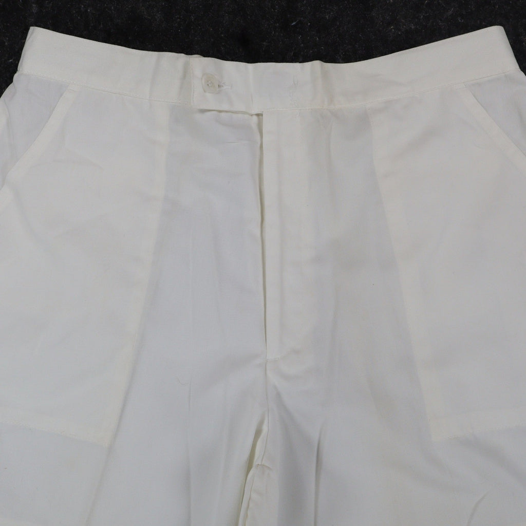 Jantzen Vintage Shorts Mens 38 White Poly Cotton Elastic Back Casual RN 37966 - take2supply