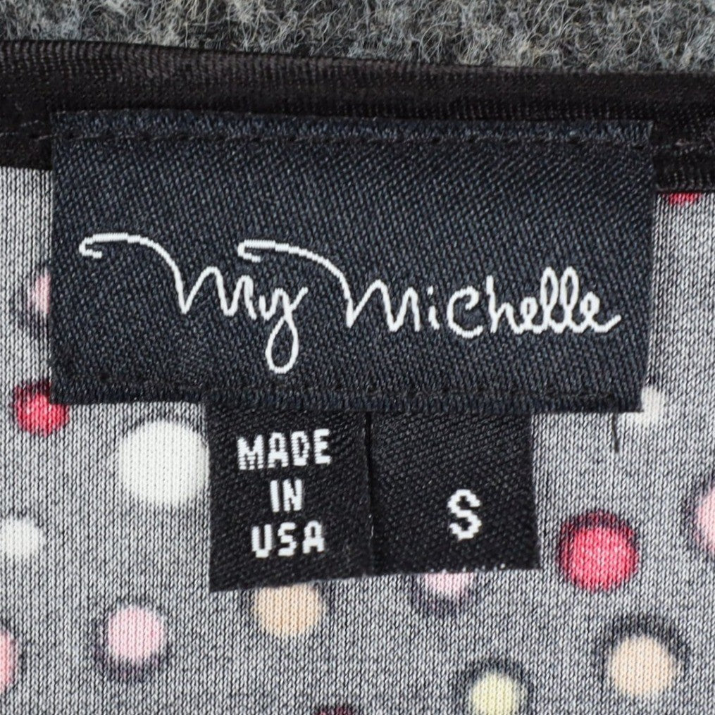 My Michelle Polka Dot Dress Womens Small Y2K Black Sweetheart A-Line 3/4 Sleeve - take2supply