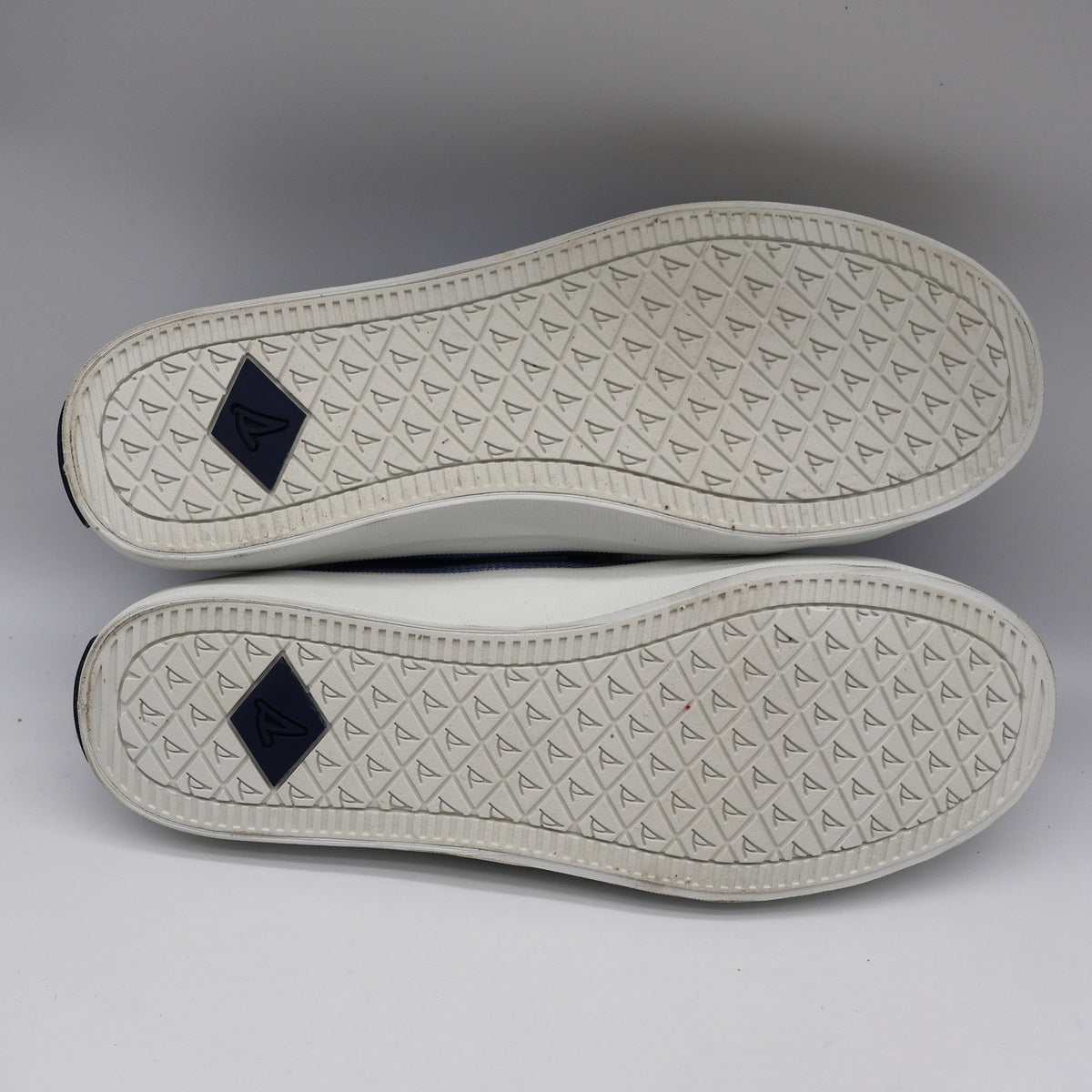Sperry Crest Vibe Sneaker Womens 7.5 Blue Gingham Canvas Leather Lace STS85817 - take2supply