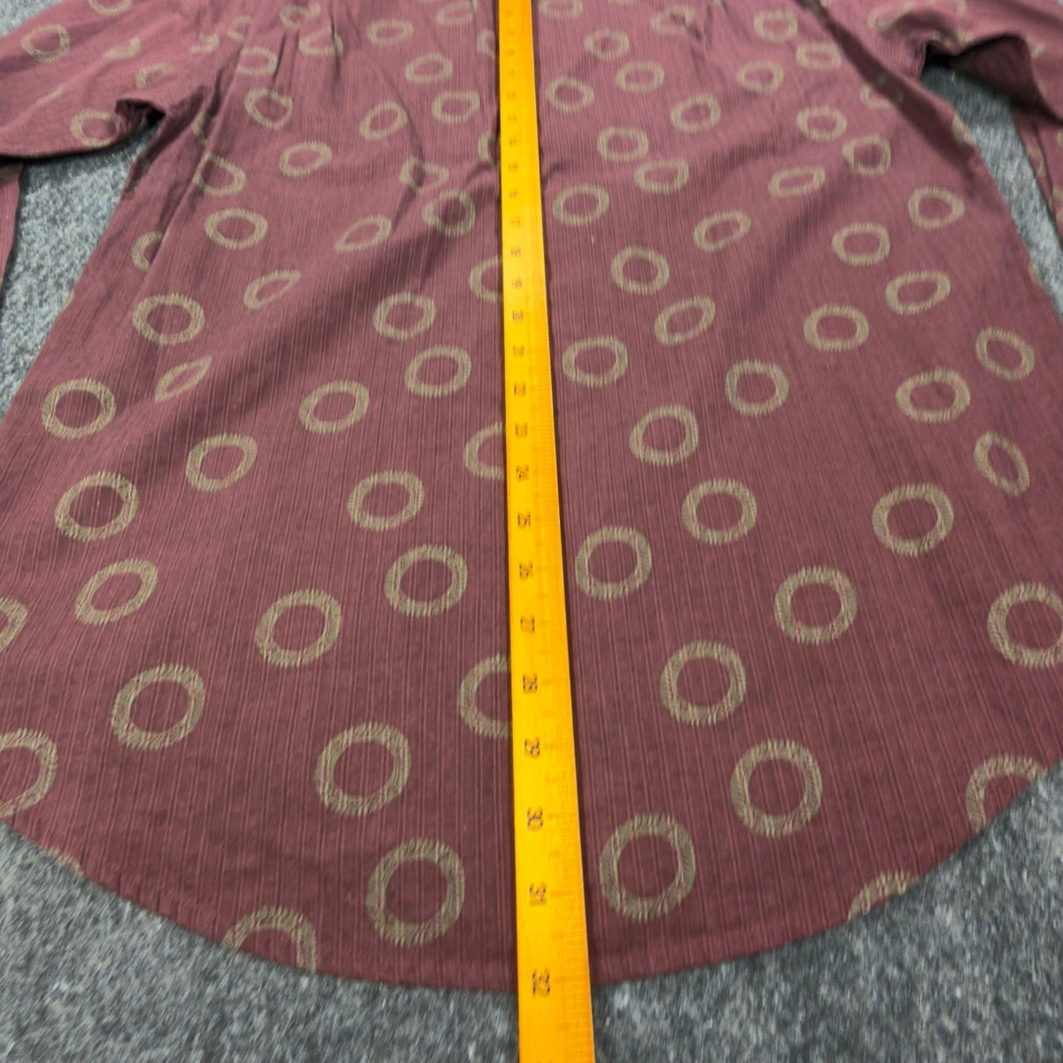 Geoffrey Beene Y2K Circle Print Shirt Mens M Burgundy Cotton NWT New - take2supply