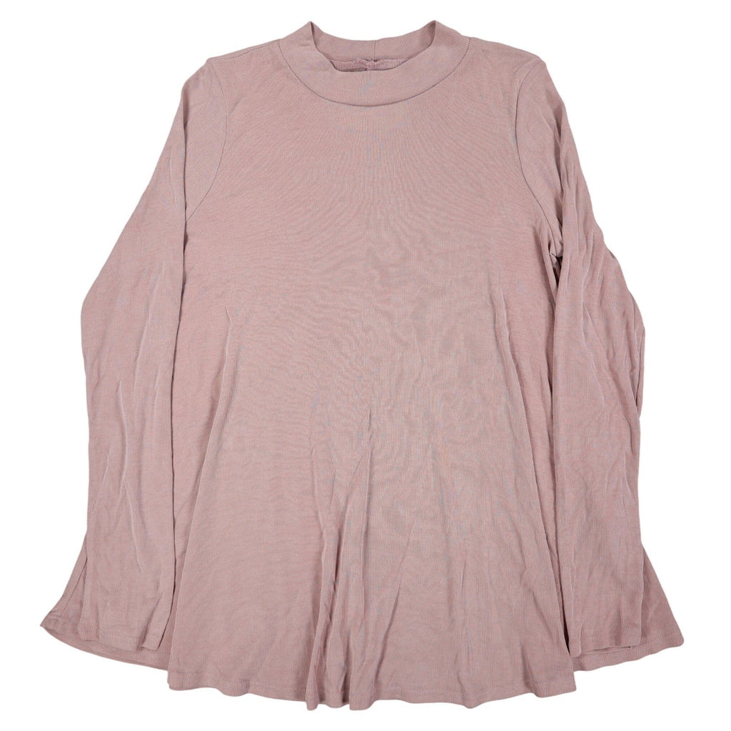 By Together You & I Tunic Top Womens Small Mauve Ribbed Mock Neck Flowy USA - take2supply