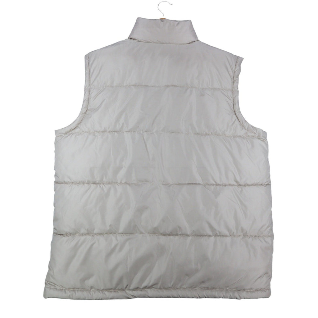 U.S. Polo Assn Puffer Vest Mens Medium Beige Quilted Full Zip Logo 10-5685-Q8 - take2supply