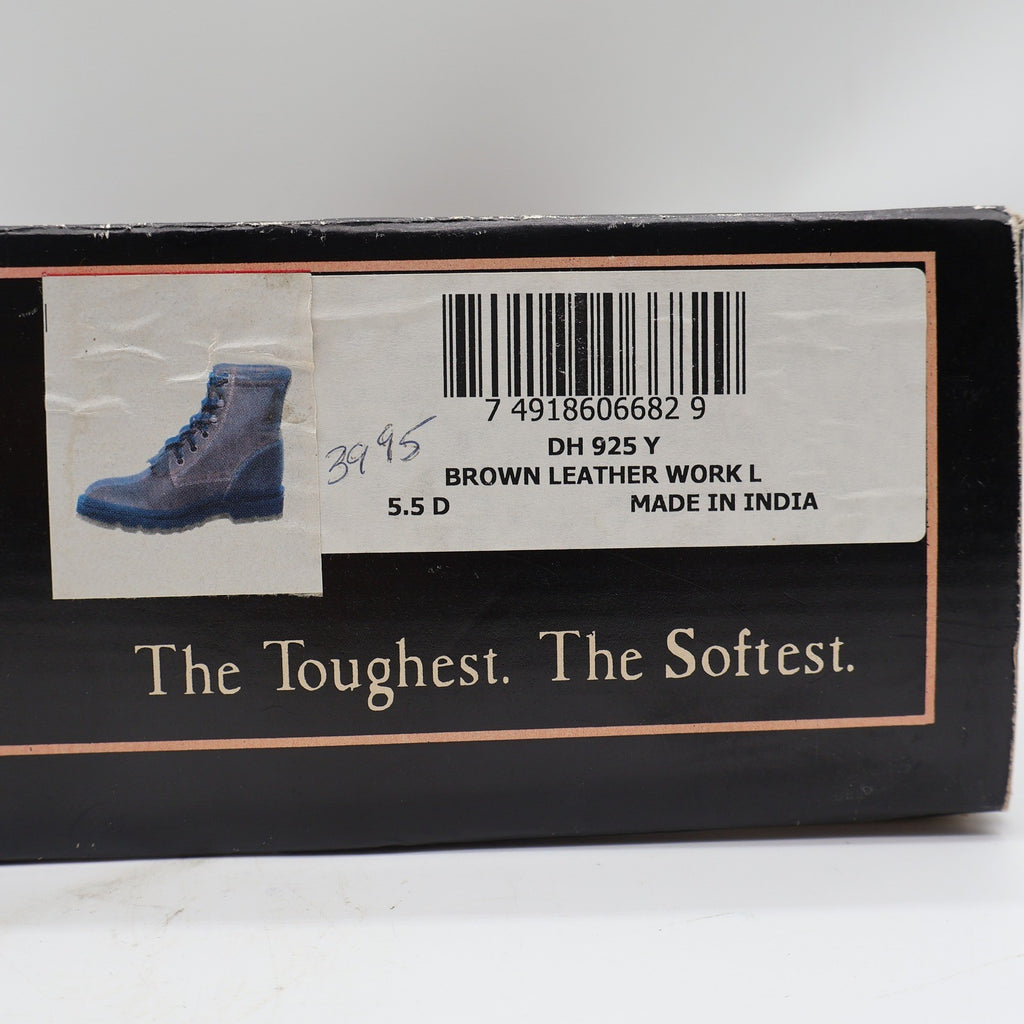 Double-H Boots Packer Work Boots Womens 5.5 D Vintage 90s Brown Leather DH 925Y - take2supply