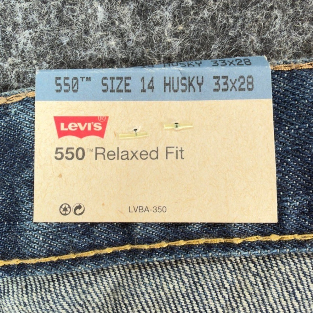 Levis 550 Relaxed Fit Jeans Boys Size 14 Husky 33x28 Blue Denim NWT - take2supply