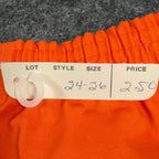 Fruit of the Loom Vintage 70s Gym Shorts Boys XS Orange Cotton NWT - take2supply