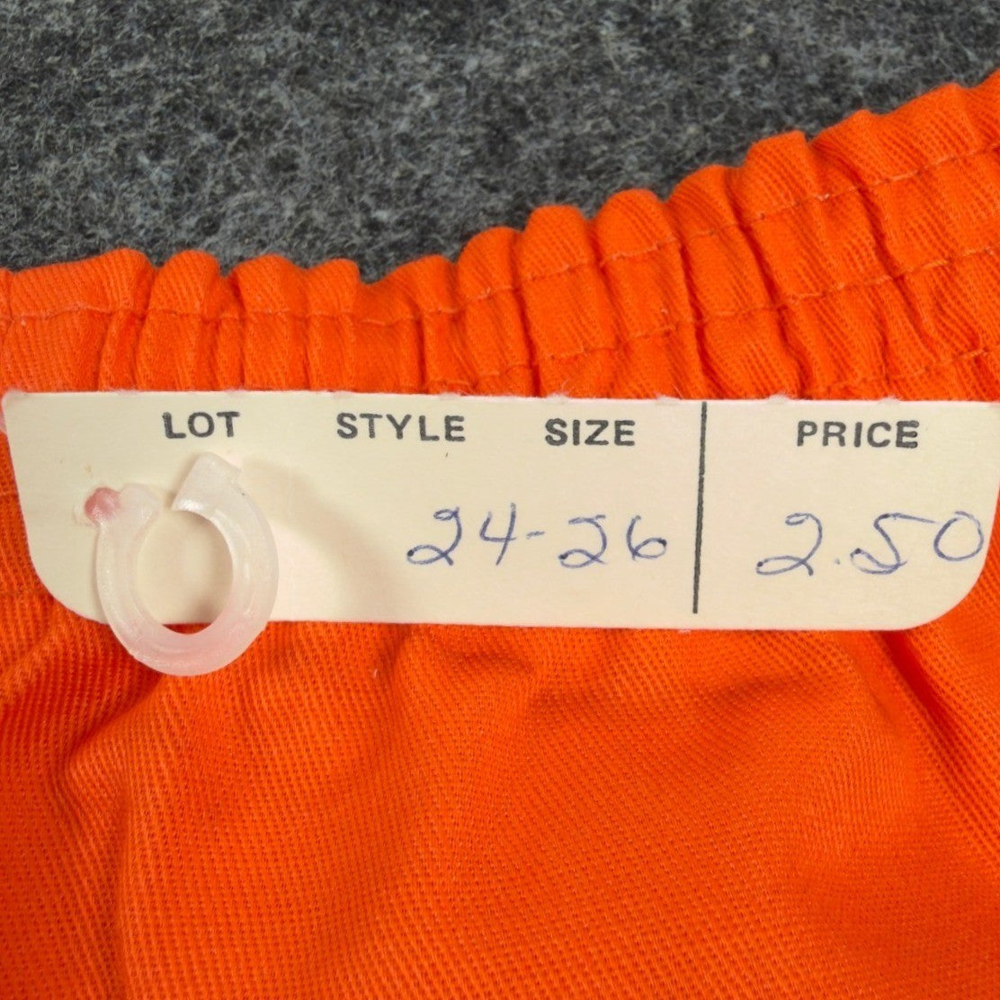 Fruit of the Loom Vintage 70s Gym Shorts Boys XS Orange Cotton NWT - take2supply