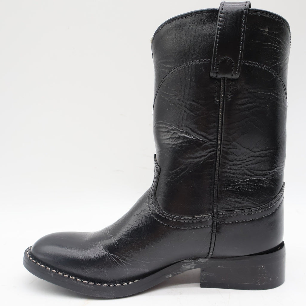 Acme Black Roper Boots Kids Size 13D Leather Western Cowboy Style 03122 - take2supply