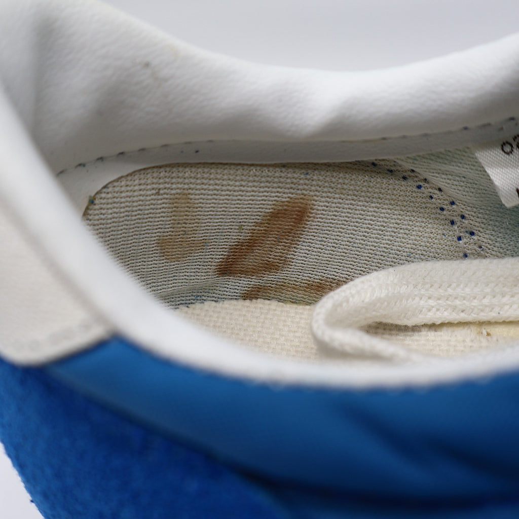Converse Road Star Boys Size 3.5 Vintage 80s Blue White Nylon Suede Sneakers - take2supply
