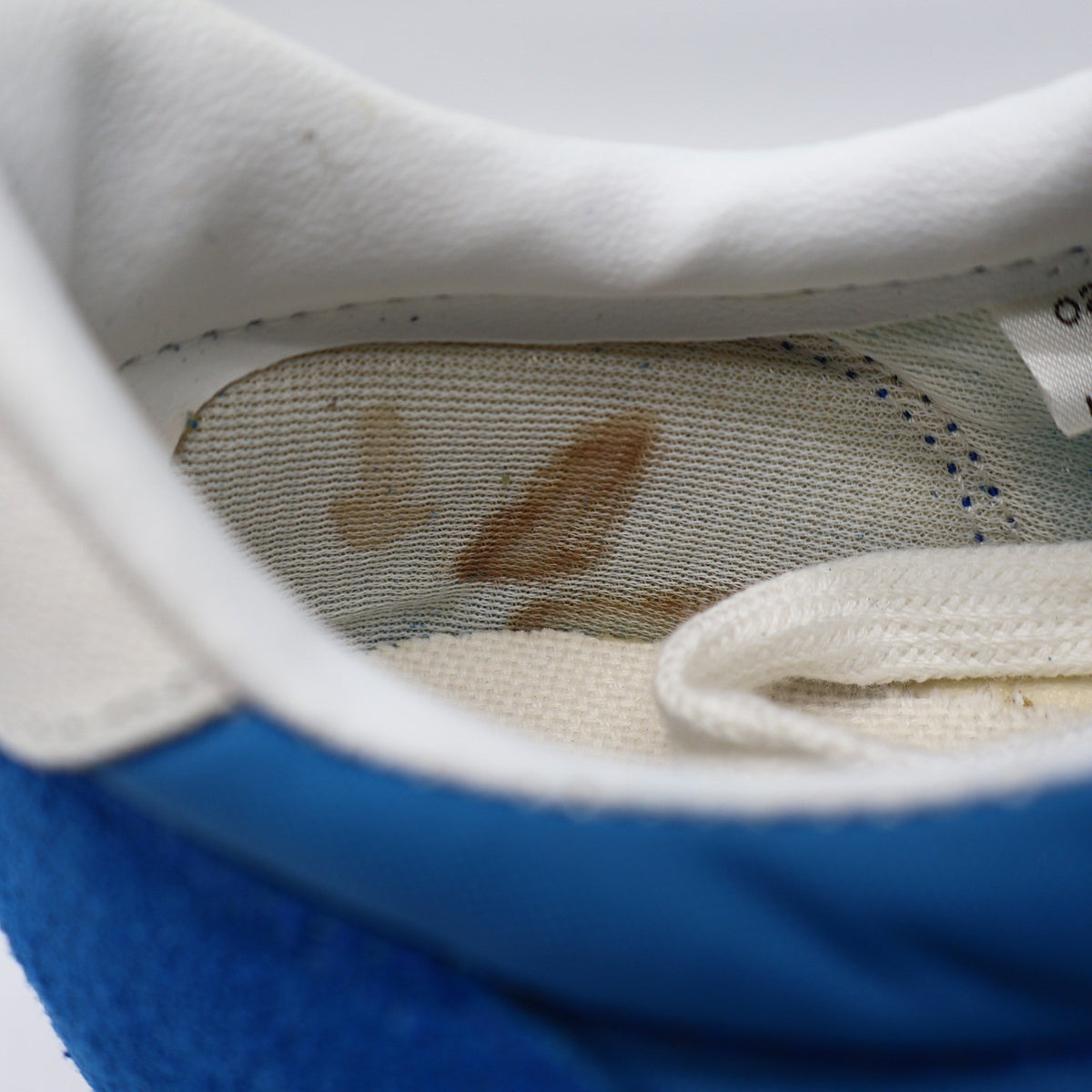 Converse Road Star Boys Size 3.5 Vintage 80s Blue White Nylon Suede Sneakers - take2supply