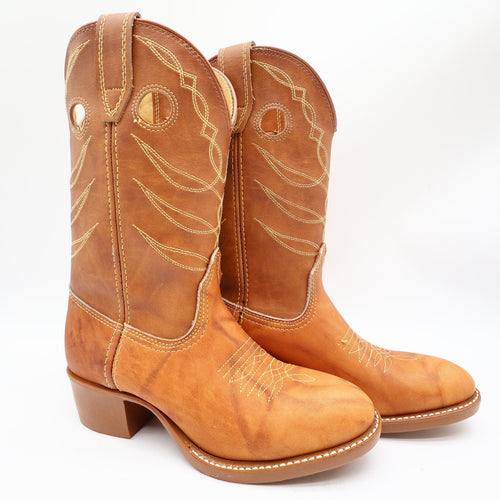 Acme Vintage Cowboy Boots Kids 3.5 D Russet Driftwood Leather New In Box - take2supply