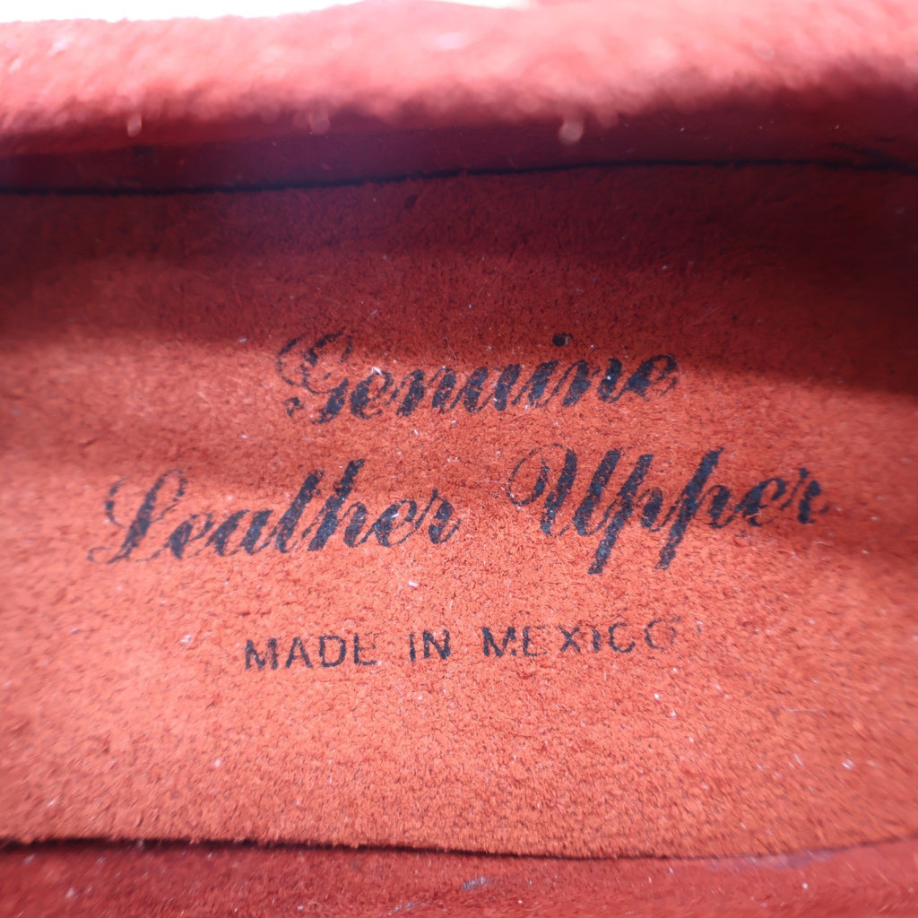 Vintage Boat Shoes 7.5 M Rust Red Suede Leather Moccasin Deck Shoes Deadstock - take2supply
