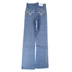 Vintage Young Maverick Jeans Boys 10 Blue Embroidered Straight Leg USA NWT - take2supply