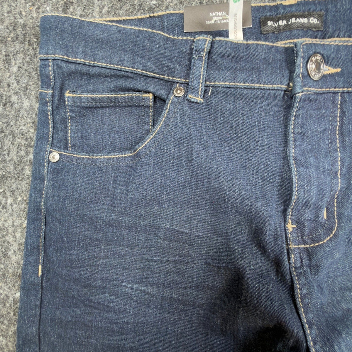Silver Jeans Co. Nathan Skinny Jeans Boys Size 16 Dark Blue Denim NWT - take2supply