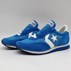 Converse Road Star Boys Size 3.5 Vintage 80s Blue White Nylon Suede Sneakers - take2supply