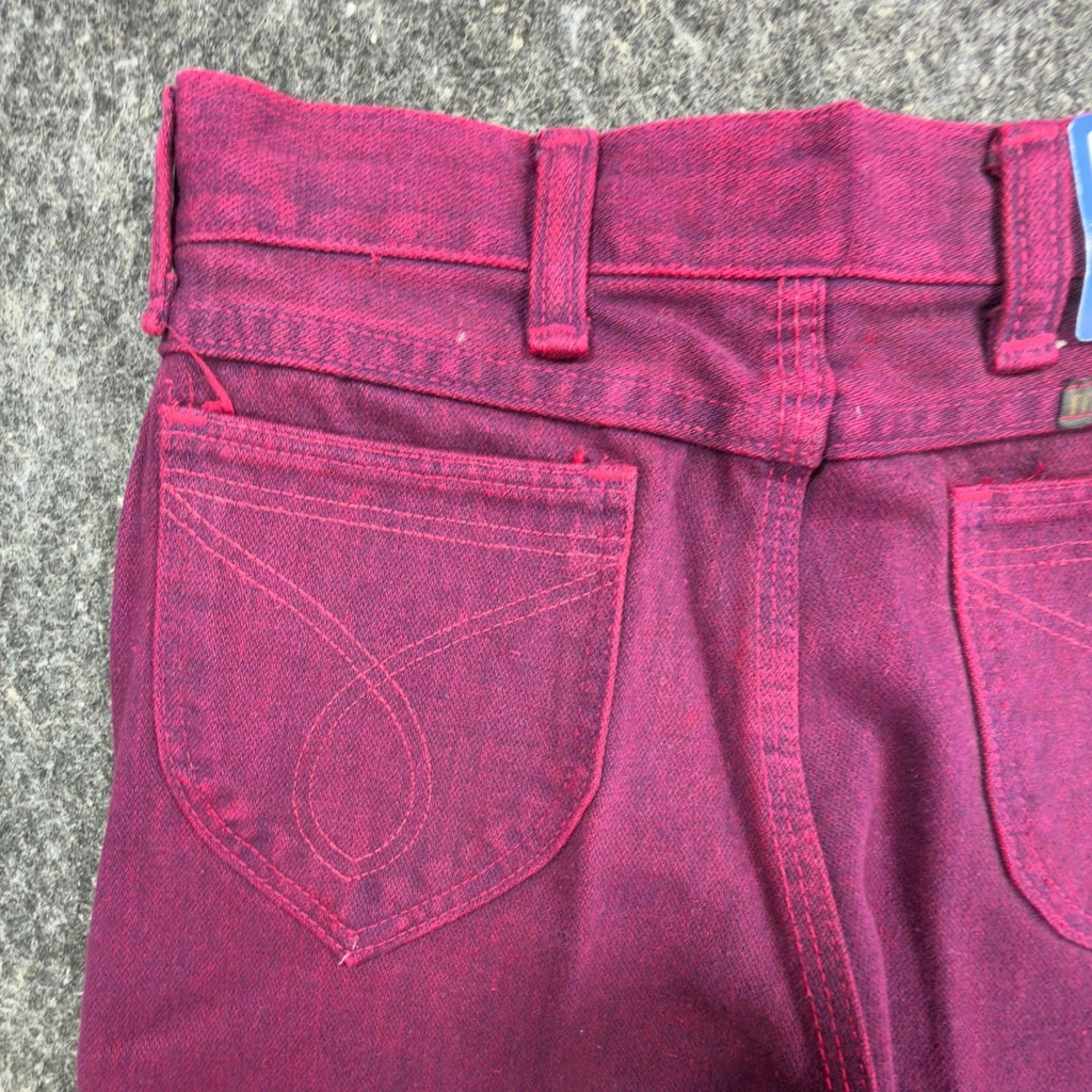 Maverick Vintage 80s Purple Jeans Girls 12 Reg USA Made NOS NWT 26.5x29 - take2supply