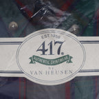 417 Van Heusen Shirt Mens XL Green Purple Red Plaid Cotton Blend New Packaged - take2supply