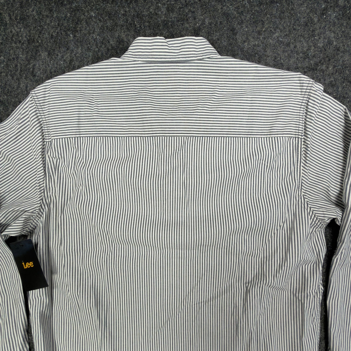 Lee Men XL Ecru Stripe Button Down Shirt Long Sleeve Cotton Stretch NWT C451 - take2supply