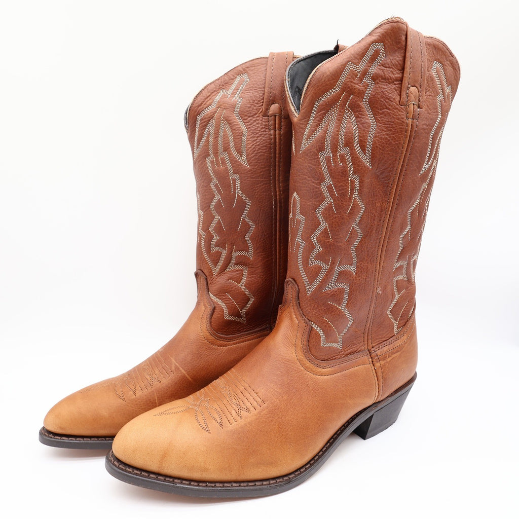 American West Cowboy Boots Mens 11 Walnut Deertan Leather New With Tags 68372 - take2supply