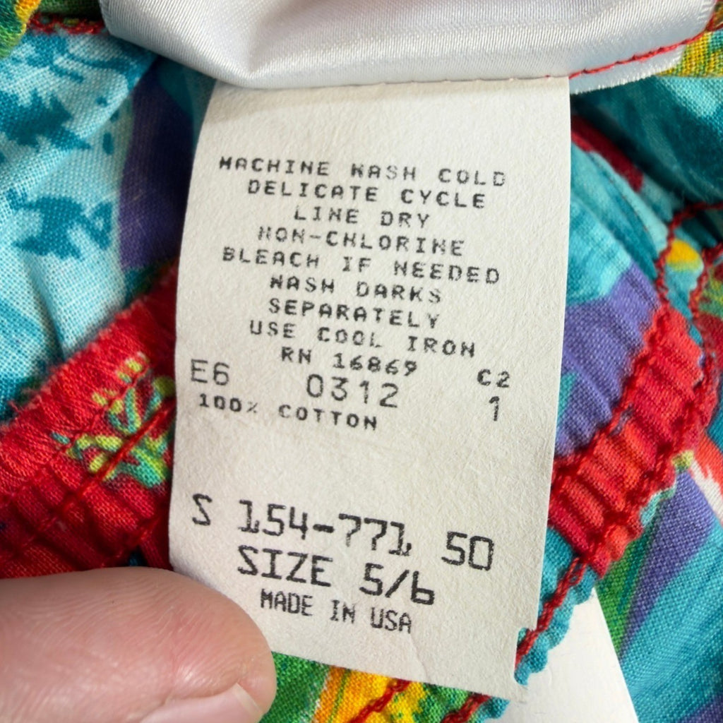 Vintage That's Me Shorts Womens 5/6 90s Hawaiian Tropical Floral Cotton NWT - take2supply