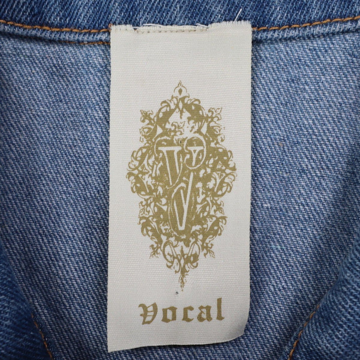 Vocal Denim Vest Womens XL Blue Cotton Studded Rhinestone Frayed Raw Edge Vest - take2supply