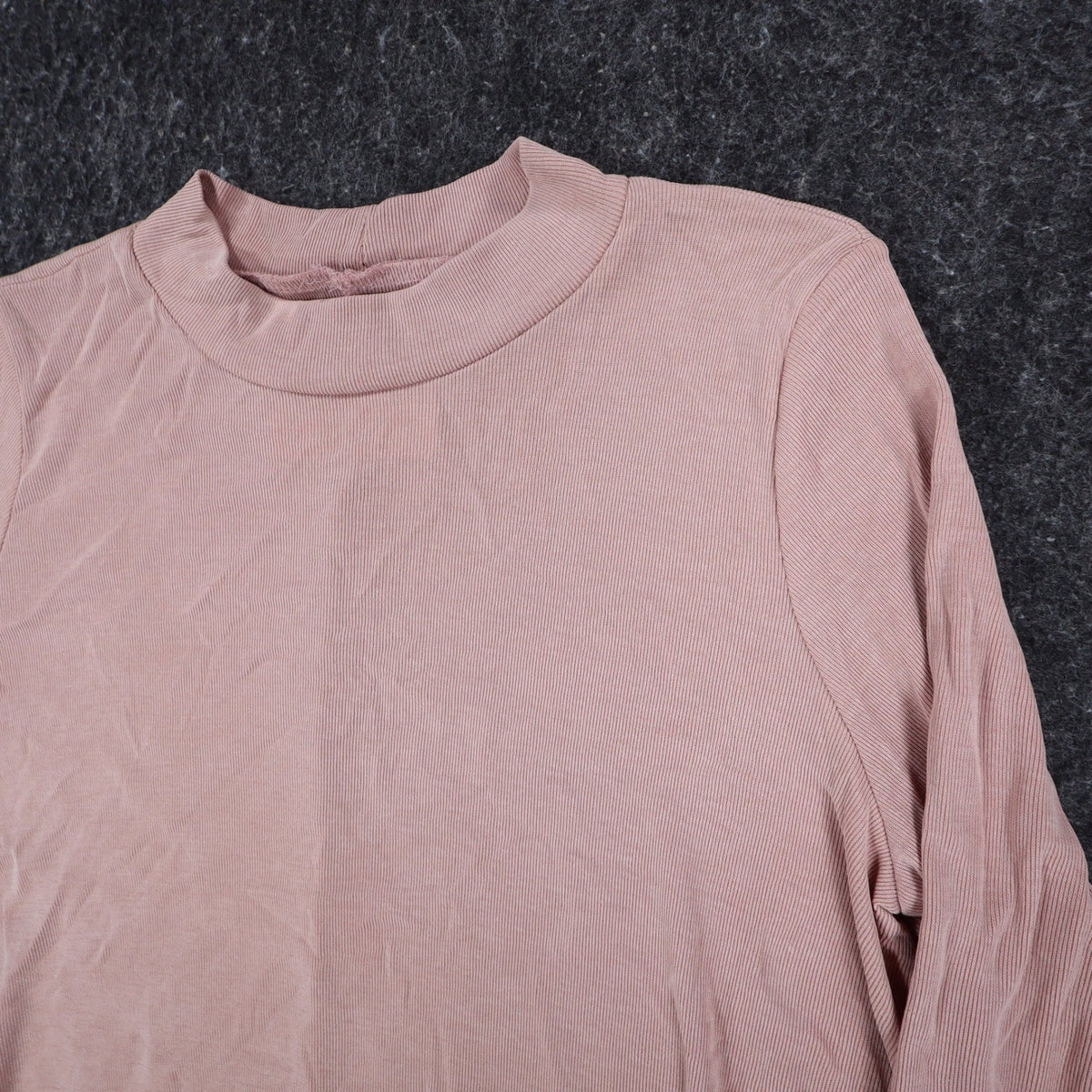 By Together You & I Tunic Top Womens Small Mauve Ribbed Mock Neck Flowy USA - take2supply