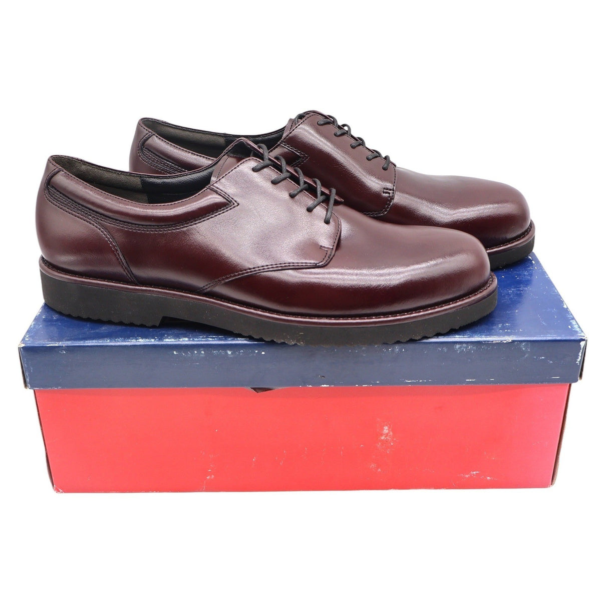 Dexter Hamilton Dress Casuals Mens 12 M Vintage Burgundy Polished Leather Shoes - take2supply