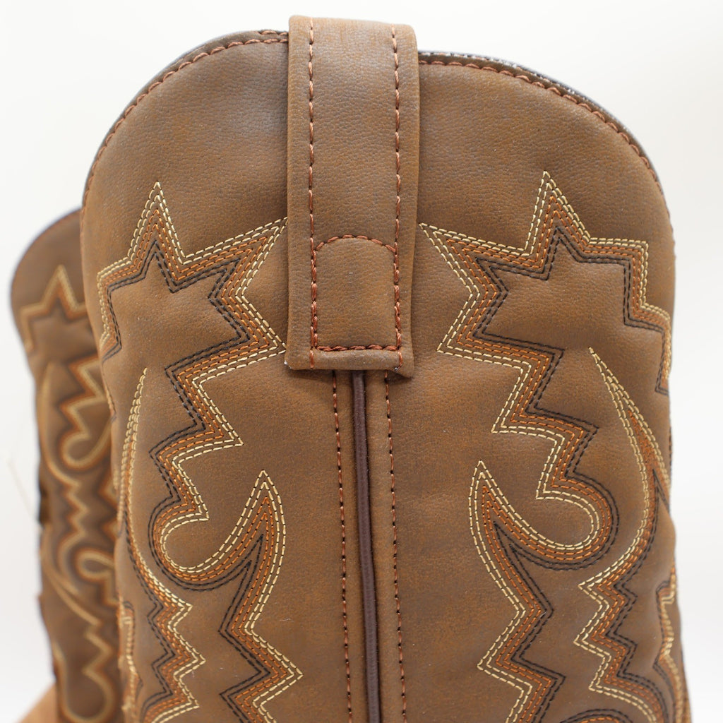 Laredo Cheyenne Stockman Boots Mens 9D Tan Leather Western Square Toe NIB - take2supply