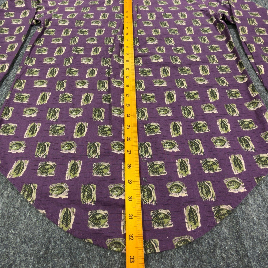 Wrangler Rugged Wear Leaf Print Shirt Mens M Purple Cotton NWT R960LLV - take2supply
