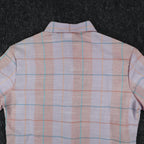 Jenny B Collection Plaid Shirt Womens 9/10 Vintage 80s Pink Pastel Short Sleeve - take2supply