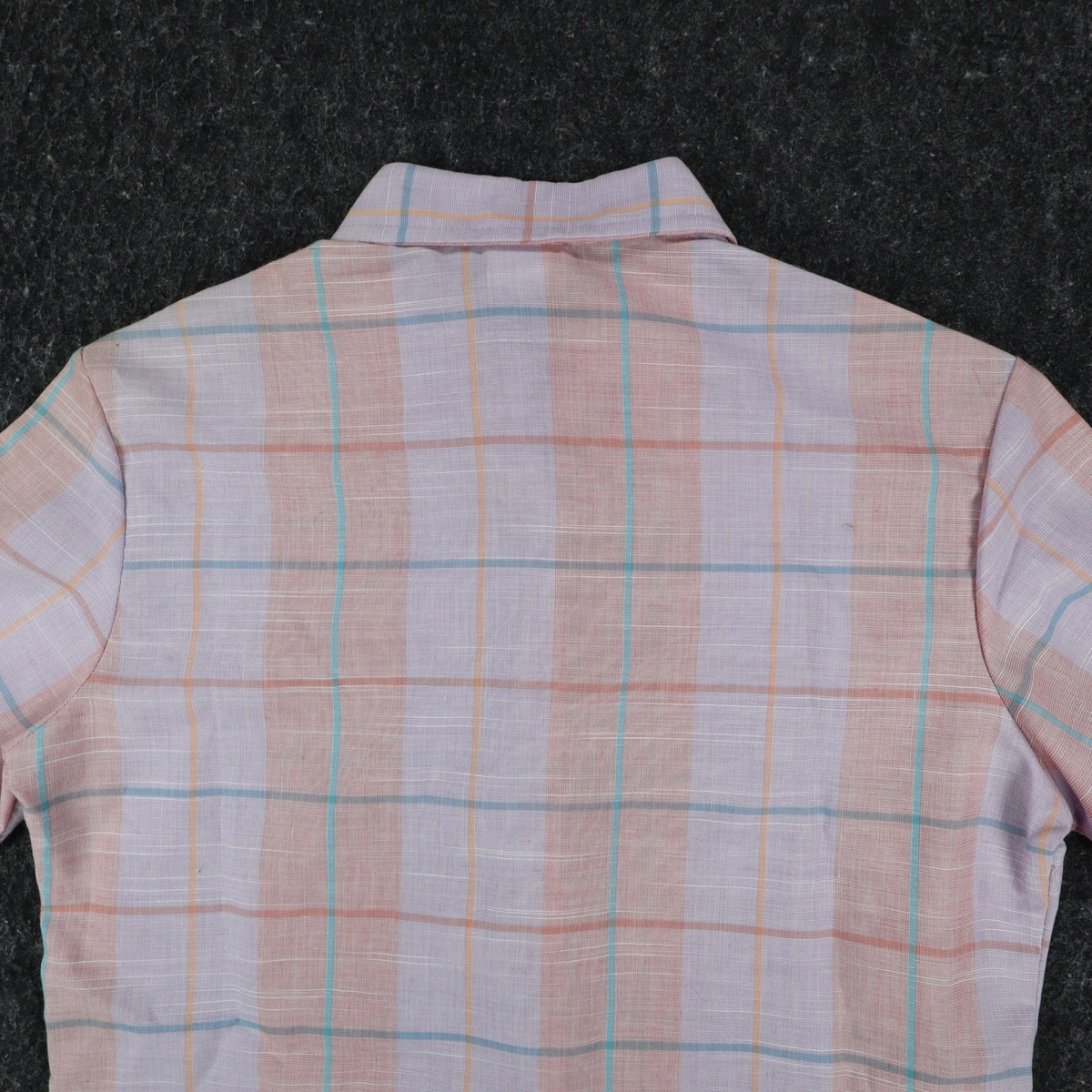 Jenny B Collection Plaid Shirt Womens 9/10 Vintage 80s Pink Pastel Short Sleeve - take2supply