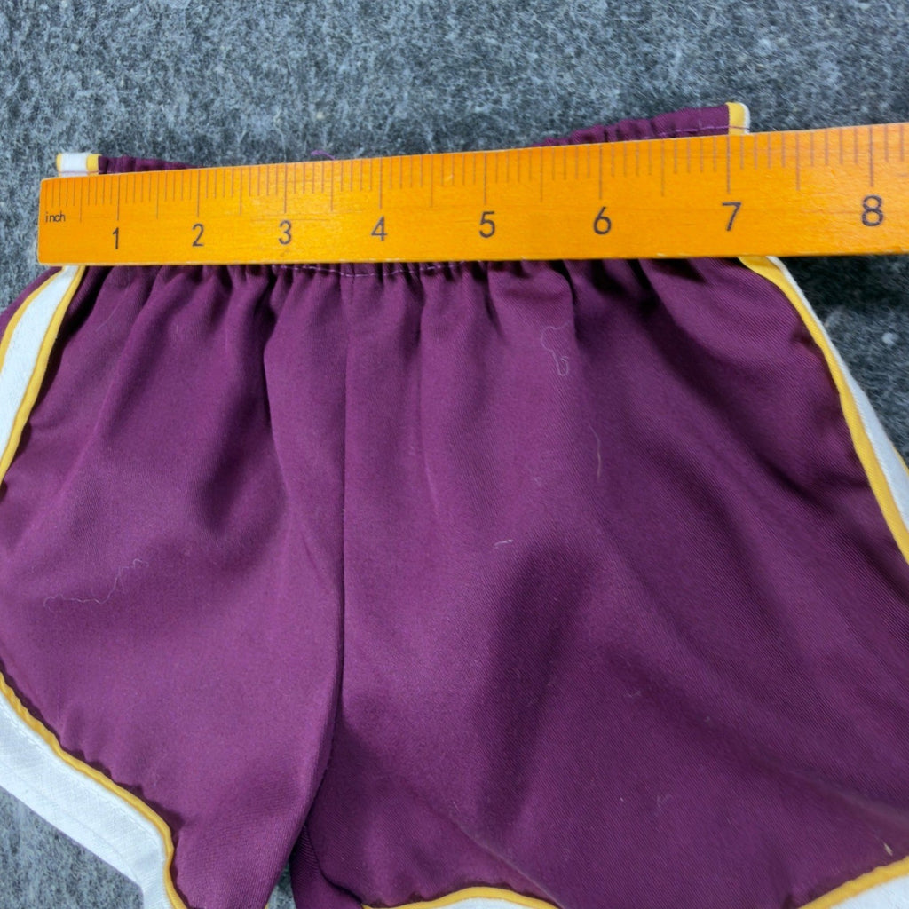 Vintage 80s Dolphin Shorts Baby 9 Months Purple Yellow White Retro Gym New - take2supply