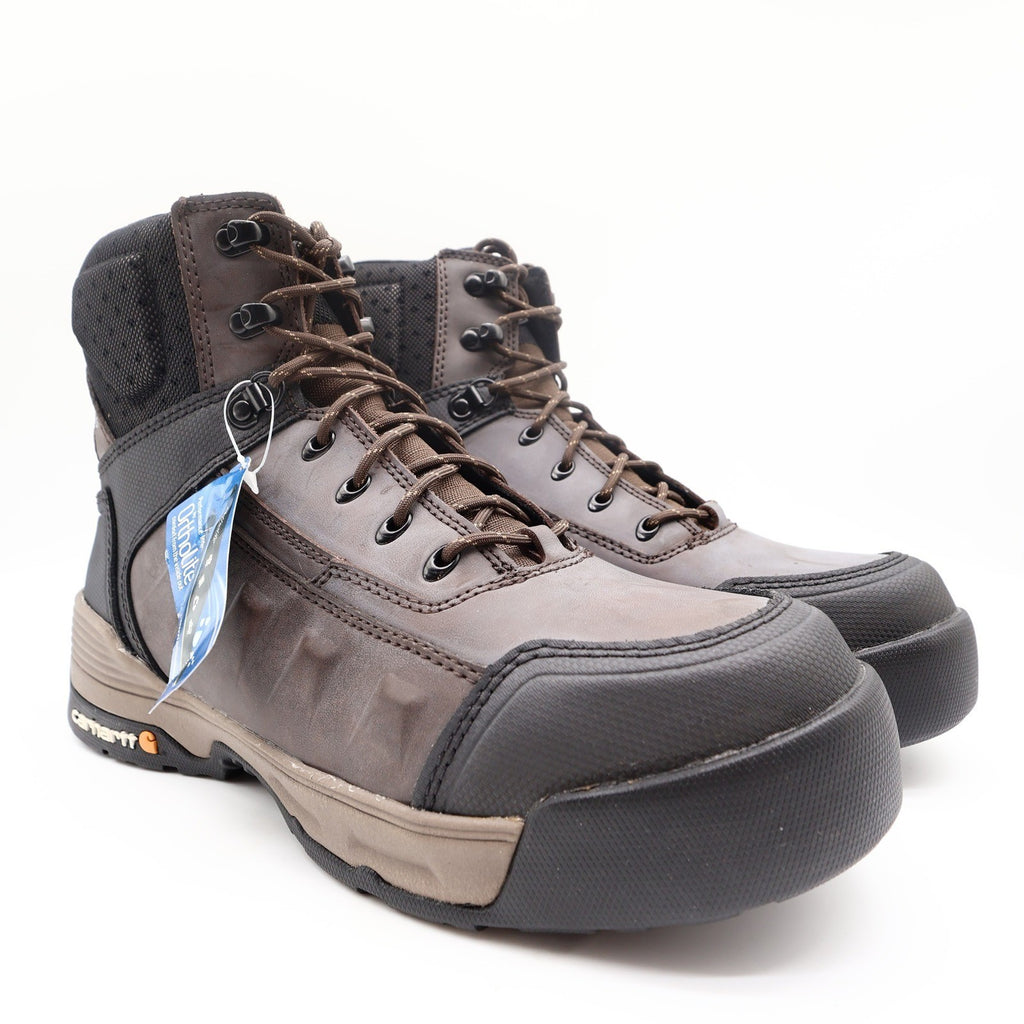 Carhartt 6 Force Soft Toe Work Boots Mens 11 Brown Leather Waterproof NWT - take2supply