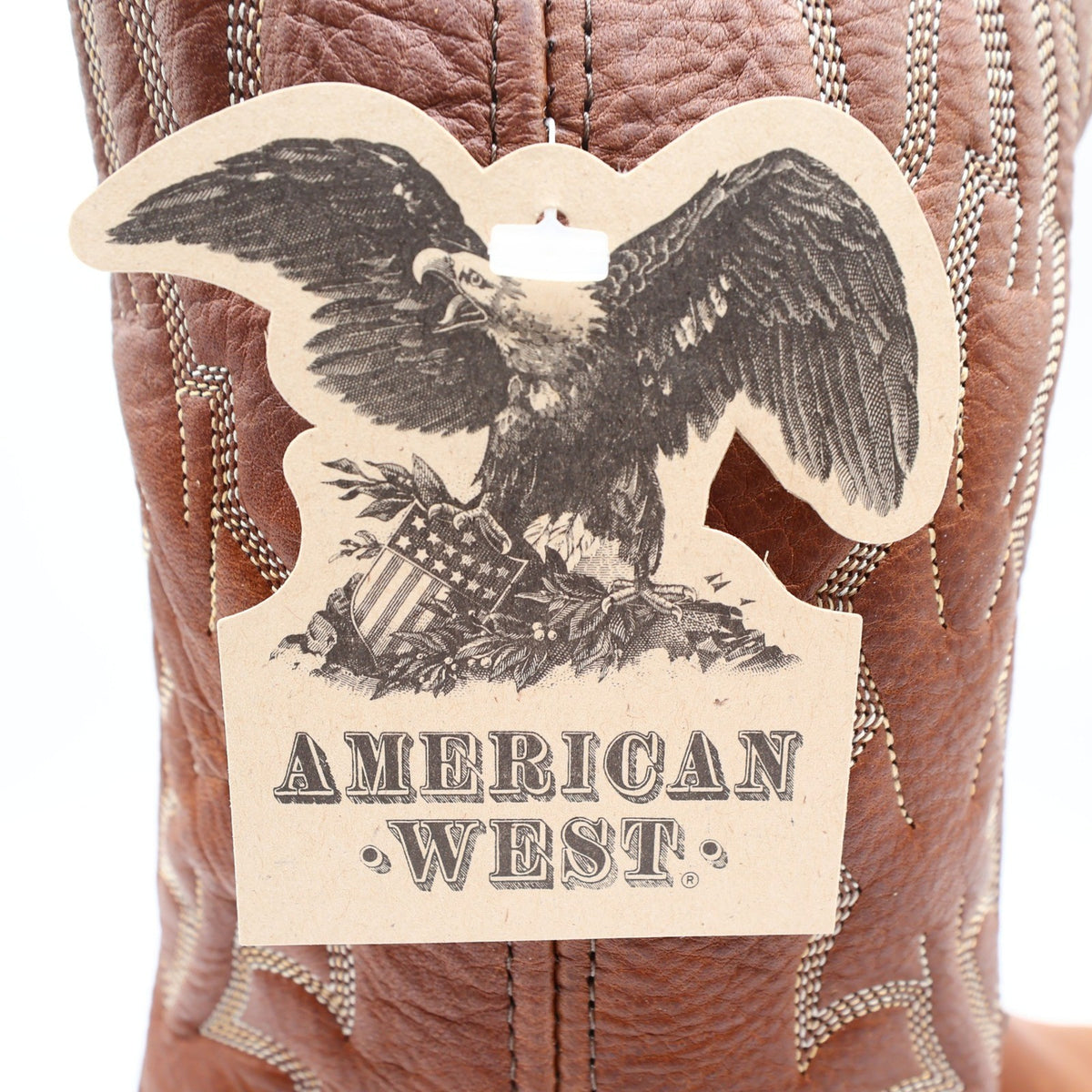 American West Cowboy Boots Mens 11 Walnut Deertan Leather New With Tags 68372 - take2supply
