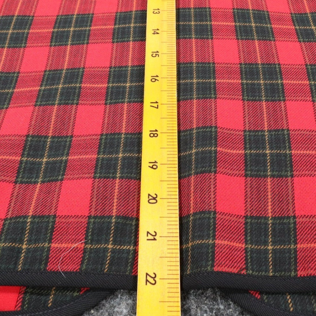 Lucia Plaid Vest Womens 14 Vintage 90s Red Tartan Gold Button Made in USA NWT - take2supply