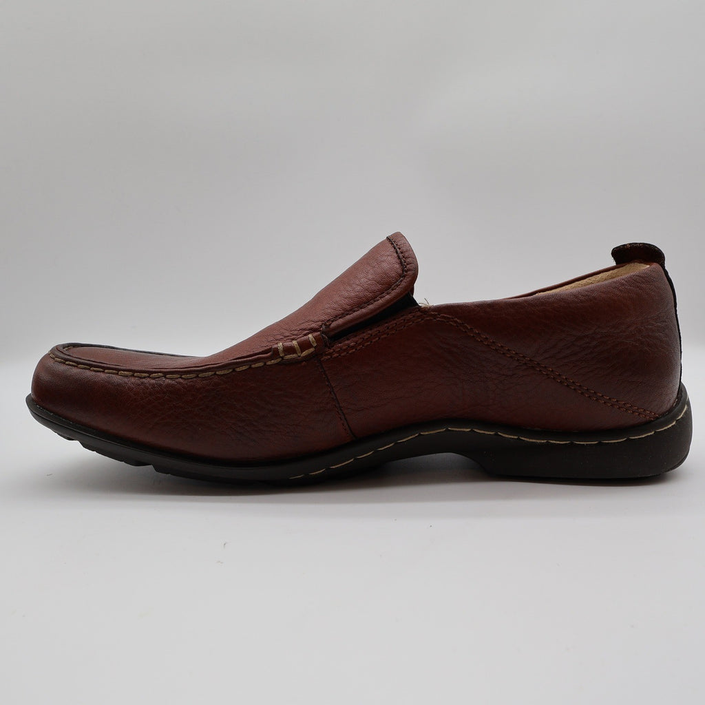 Hush Puppies GT Slip On Loafers Mens 9.5 Red Brown Leather Bounce H12466 NEW - take2supply