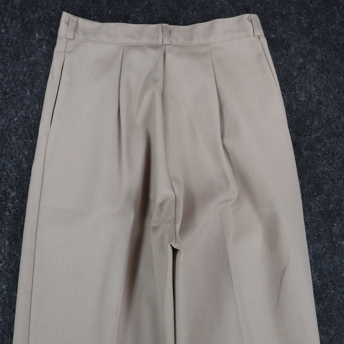 Vintage 90s High Rise Pleated Trousers Womens 11/12 Beige Wide Leg Made in USA - take2supply