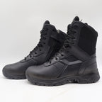 Battle Ops Tactical Boot Mens 10.5 Waterproof Side Zip Black Leather BOPS8001 - take2supply