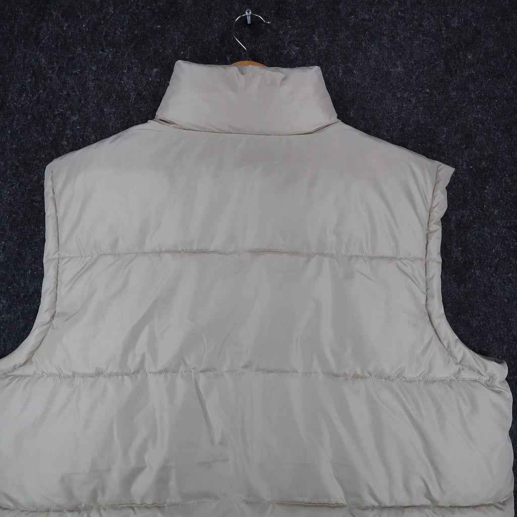 U.S. Polo Assn Puffer Vest Mens Medium Beige Quilted Full Zip Logo 10-5685-Q8 - take2supply